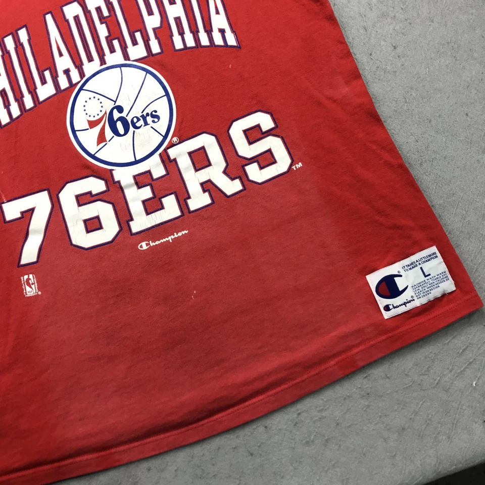 Camisa DE COLECCIÓN Philadelphia 76ers Para Hombres Grande Campeón Sin Mangas Entrenamiento Tanque 90 Foto 4 de 4