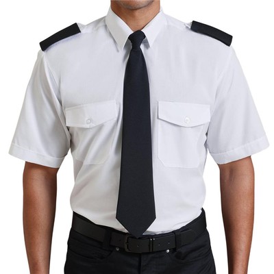 Herren Hemd Kurzarm Pilot Polizei Security Guard Portier Arbeitskleidung Uniform