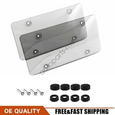 2pc License Plate Tag Frame Covers Bubble Shields Protector for Car Truck
