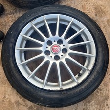 JAGUAR XE X760 17" INCH ALLOY WHEEL WITH DAMAGED TYRE 2016 GX73-1007-TA 6.5J