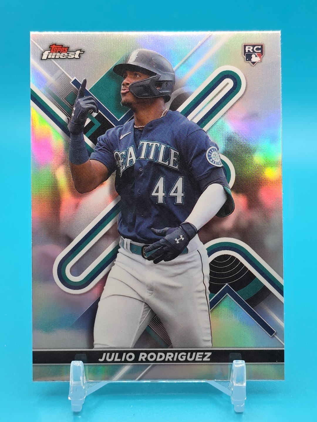 2022 Topps Finest Refractor #23 Julio Rodriguez RC Rookie Seattle Mariners