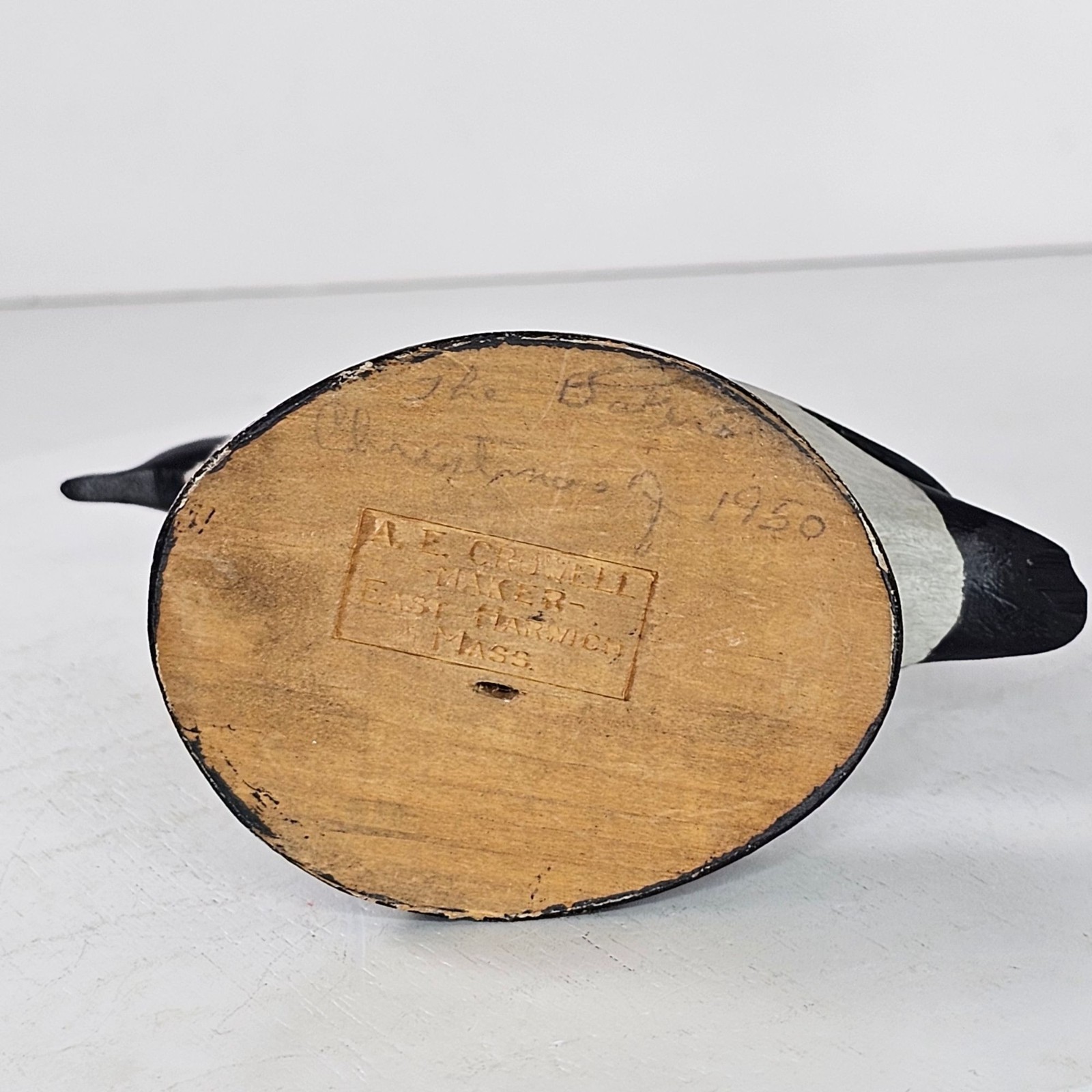 Rare A E Elmer Crowell Miniature Canada Goose Figurine 4.4" 1862-1952 Wood thumbnail 9