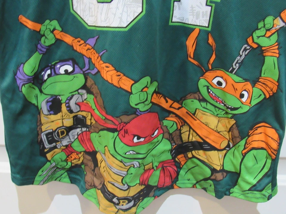 TMNT 忍者神龟棒球球衣男孩尺寸 10-12 Mayhem — 第 3/4 张图片