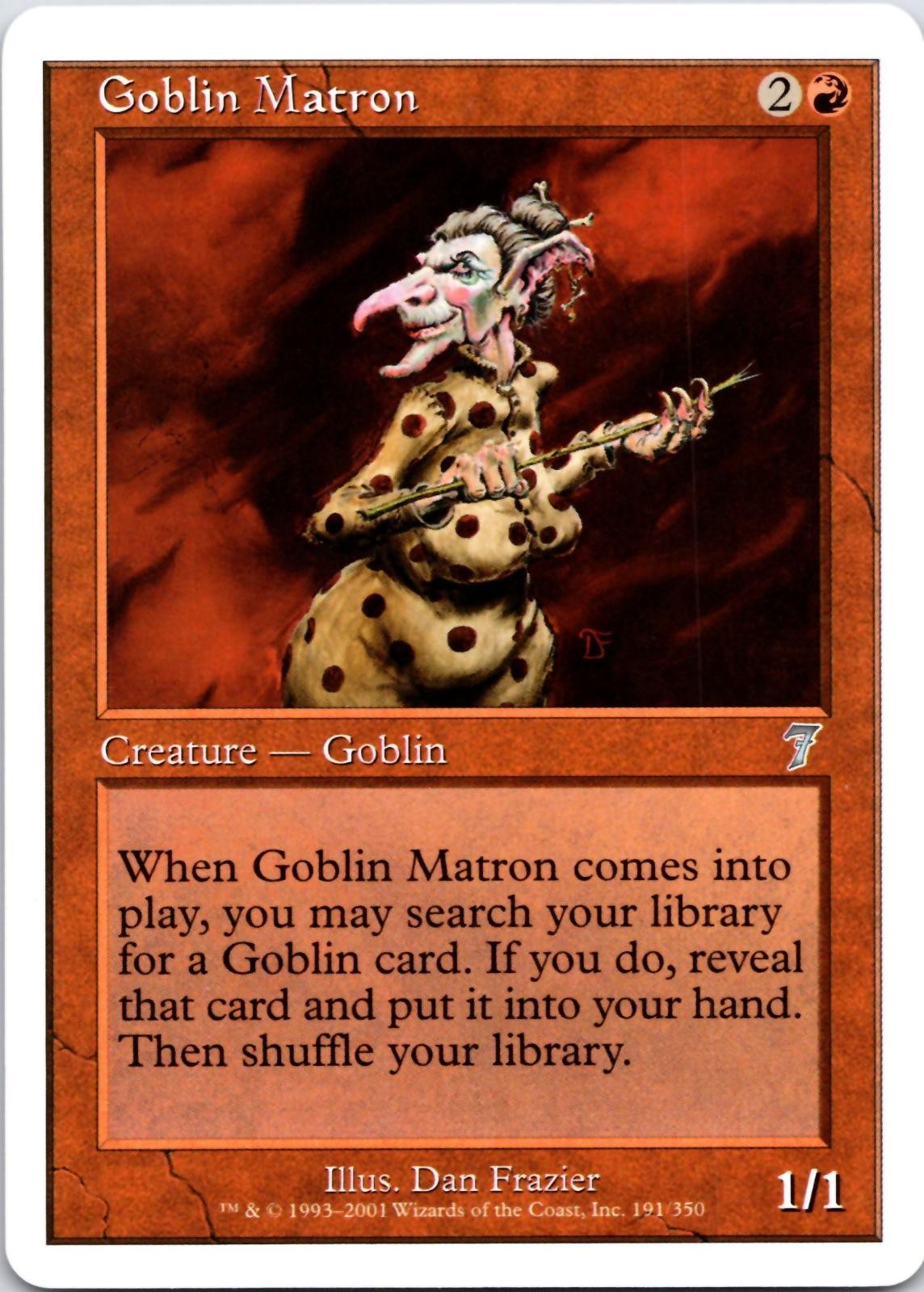 Goblin Matron 191 Uncommon 7th Edition Magic: The Gathering Lightly Played