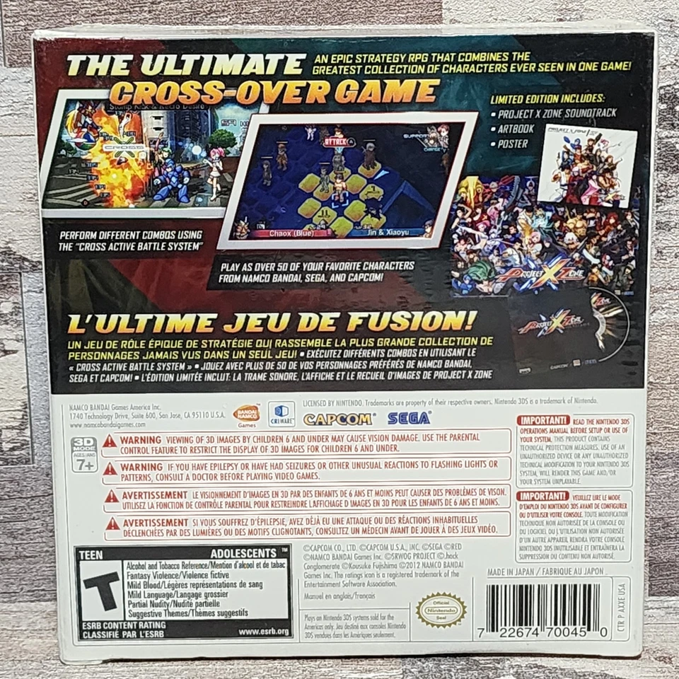 Project X Zone -- Limited Edition Nintendo 3DS New Sealed - Image 2 of 4