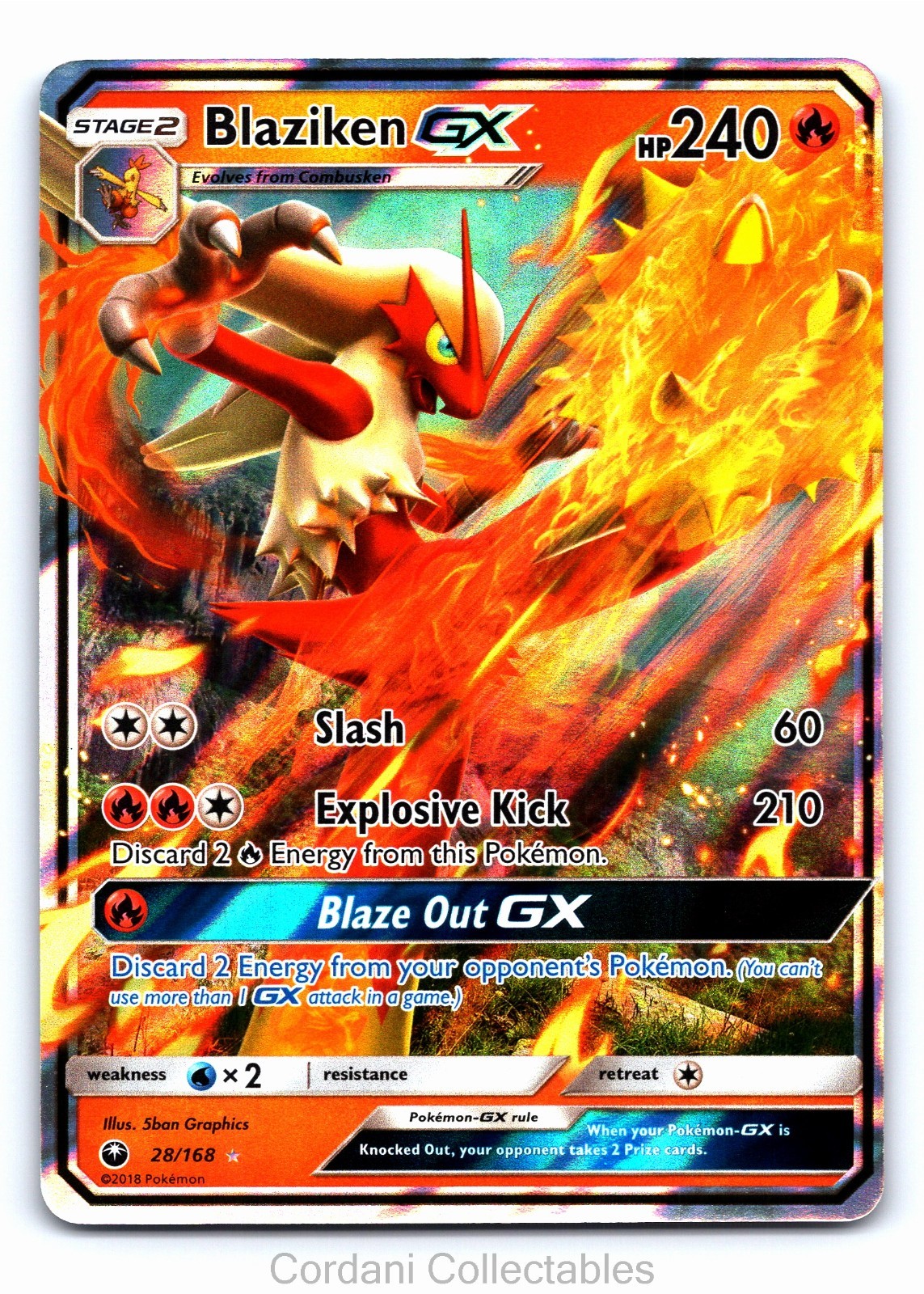 Blaziken GX 28/168 - Celestial Storm - Pokemon Card - Near Mint
