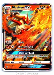 Blaziken GX 28/168 - Celestial Storm - Pokemon Card - Near Mint