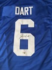 Jackson Dart #6 Blue Football Jersey Autographed JSA Authenticated XL — photo 3