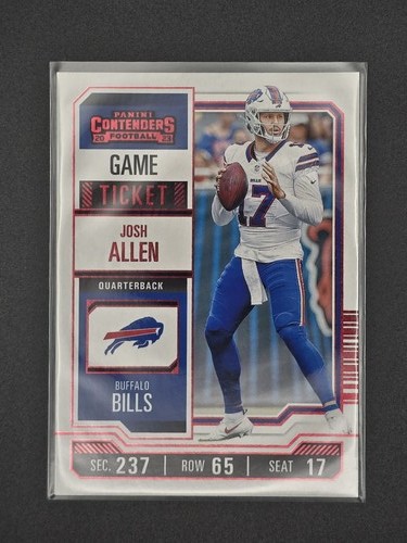 2023 Panini Contenders #11 Josh Allen Game Ticket Red - Bild 1 von 2