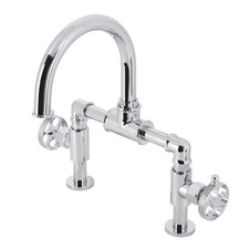 Kingston Brass KS217.RKX Webb 1.8 GPM Bridge Kitchen Faucet - Chrome