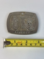 Vintage 1886-1986 100 Years of Liberty Belt Buckle - Sterling Treasury