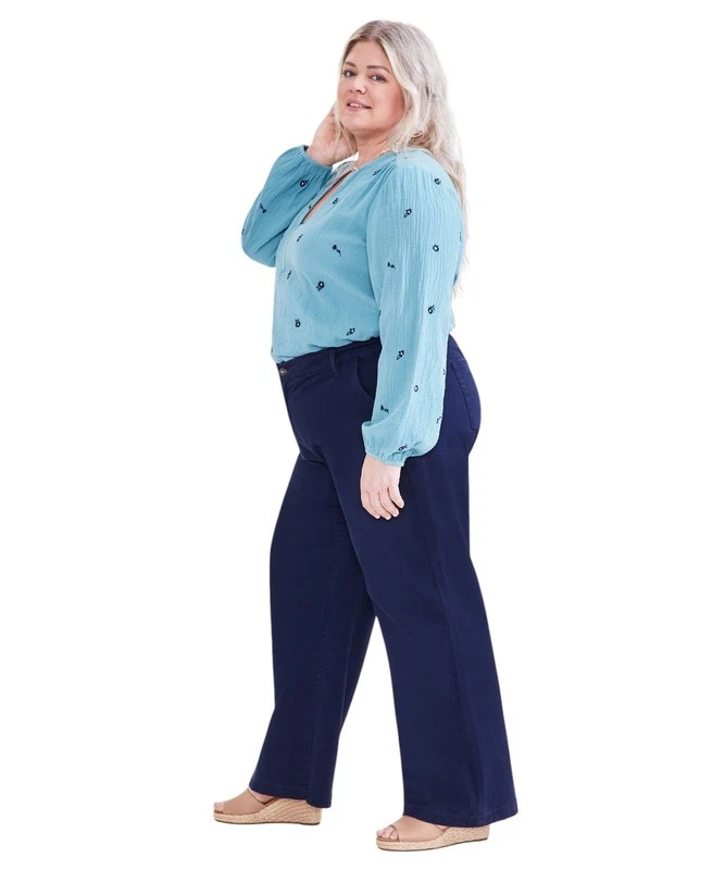 Style & Co女式大码高腰阔腿裤 — 第 4/4 张图片