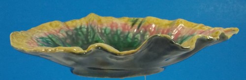 Antique Majolica GSH Begonia Leaf Plate Great Color & Condition. Good Mark - Picture 7 of 11