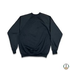 Vintage Hanes Blank Sweatshirt Mens Large Black Faded 90s Pullover Crewneck