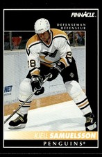 1992-93 Pinnacle Canadian ! Kjell Samuelsson Pittsburgh Penguins #306