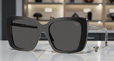 BURBERRY BE4456F 416587 Black Dark Grey 54 mm Women's Sunglasses
