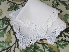 Antik Vintage Taschentuch Hochzeit Braut Spitze etwas Altes R55