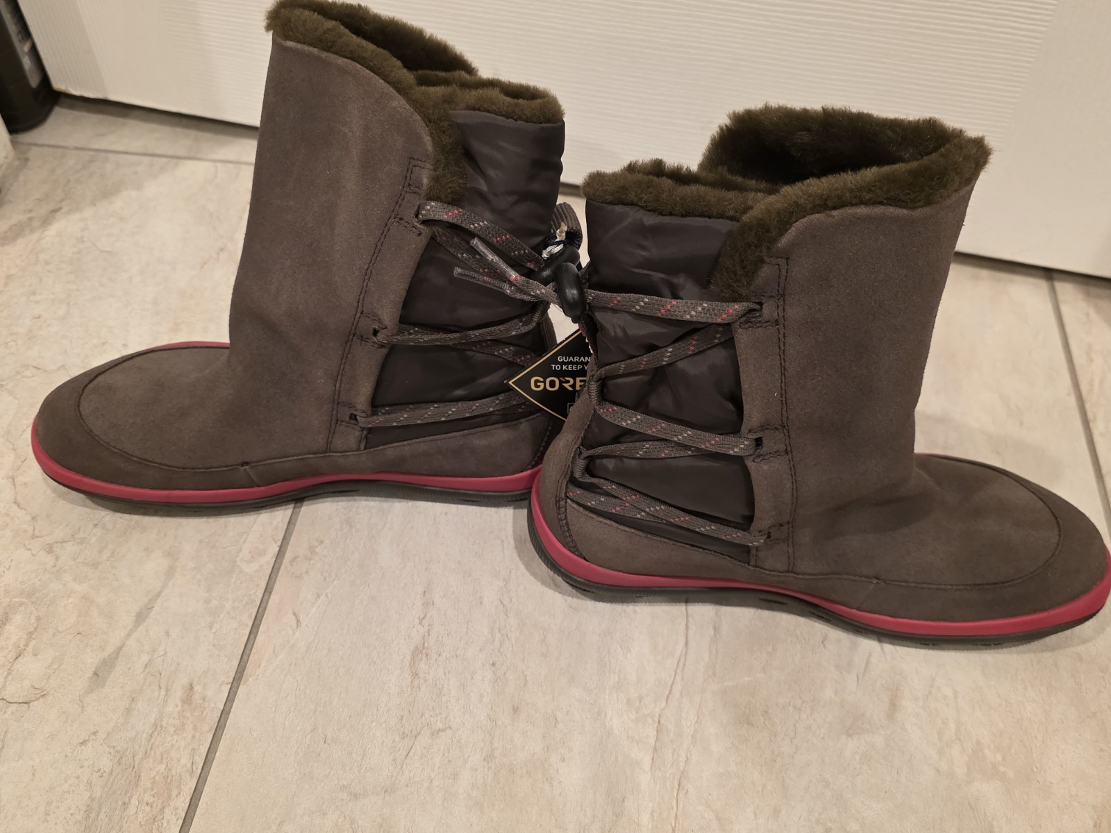 NWT: Camper Women's Peu Pista GM Mid Calf Boot, Dark Gray Brown, GORE-TEX, 37 EU image 9