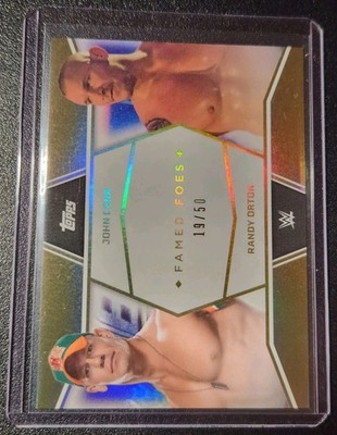 2025 Topps John Cena Commemorative Collection #FF1 Famed Foes Orton Gold /50