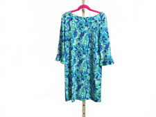 Lilly Pulitzer NWT UPF 50 Mini Sophie Ruffle Dress Sea Glass Aq Seeing Double -
