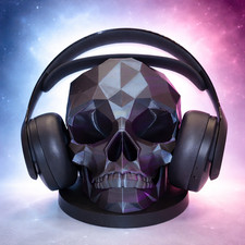 Poly Skull Holder - Skull Stand for Headphones, Berets & Glasses - Personalised