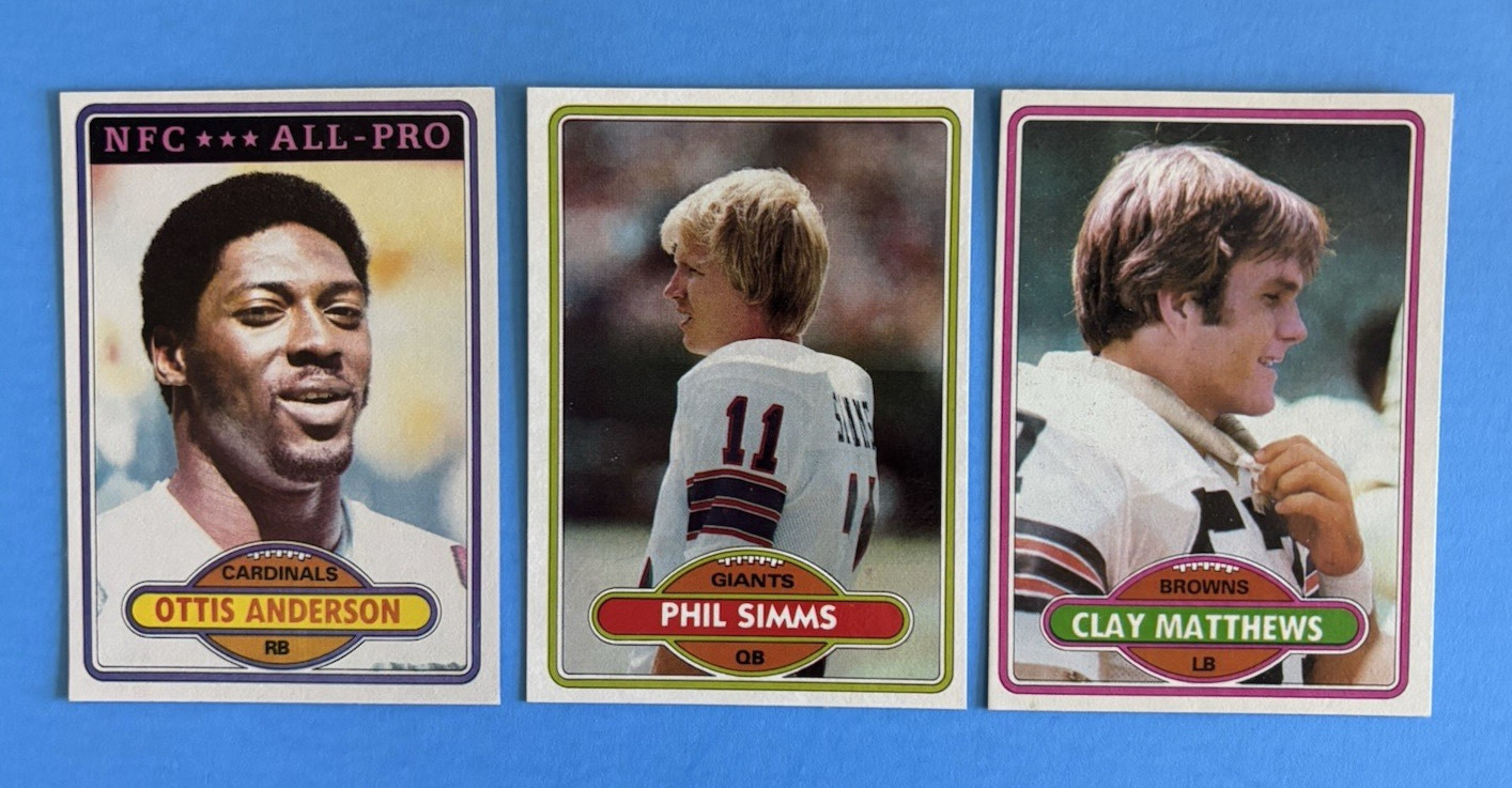 1980 TOPPS FOOTBALL SET (OTTIS ANDERSON, PHIL SiMMS, CLAY MATTHEWS, ROOKIES)