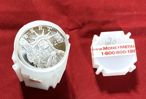 Lot of 20 Money Metals Liberty Silver Rounds, 1 Troy oz Pure .999 Fine Silver