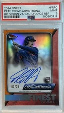 2024 Topps Finest Pete Crow Armstrong PSA 9 Finest RCs  Orange Var Auto 07/25