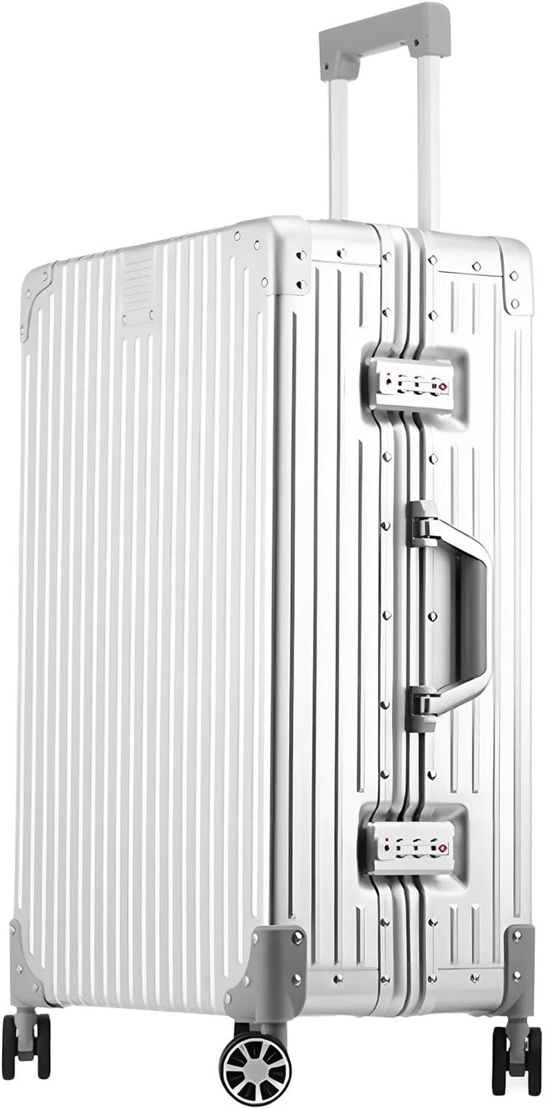 Stylish 24" Aluminum Hard Shell Suitcase with TSA Locks - Si