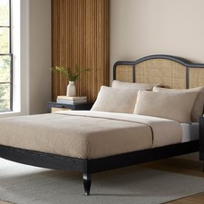 Dusk Annecy Black & Rattan King Size Bed Frame RRP £369