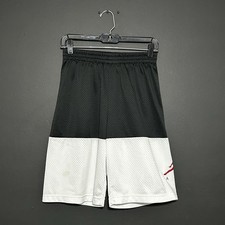 Air Jordan Youth XL 13-15 Basketball Shorts Jumpman Mesh Black White