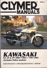 KAWASAKI Z1000 J,Z1000R,GPZ1100,B,UNITRAC,Z1100,LTD CLYMER MANUAL 1981-1985