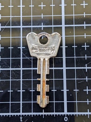 Vintage unique Master lock key  Milwaukee Wisconsin 