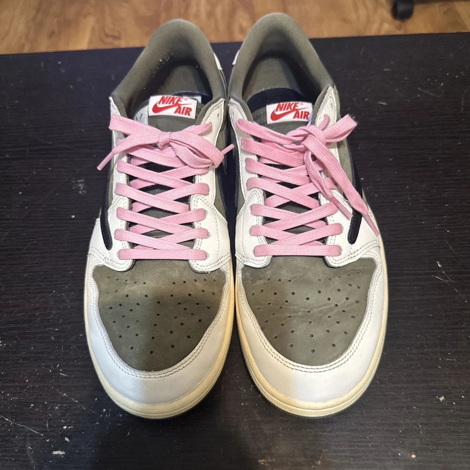 Size 12 - Travis Scott x Air Jordan 1 Retro OG SP Low Reverse Olive / Medium... - Image 3 of 4