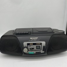 Sharp Qt-Cd111 Portable CD Stereo System Boombox Cassette AM/FM Vintage Tested