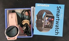 empower Fit Pro Smartwatch Bundle with Pink and Black Bands and Charger