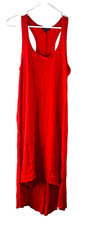 J. Crew Womens Small Swingy Tank Dress Hi-Low Hem Orange AX047