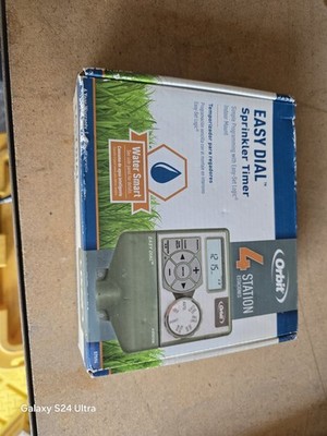 Orbit Easy Dial Sprinkler Timer 4 Station Set Logic Indoor Mount New