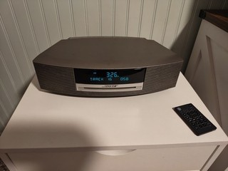 Bose Wave Music System CD Player AM/FM Radio Silver w/Remote Recently Serviced