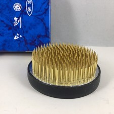 Japanese 2.5"D Ikebana Kenzan Needle Pin Frog w/ Rubber Ring Base Made in Japan