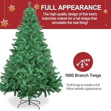 Artificial Holiday Christmas Tree with 1000 Branch Tips, Christmas Tree 7Ft