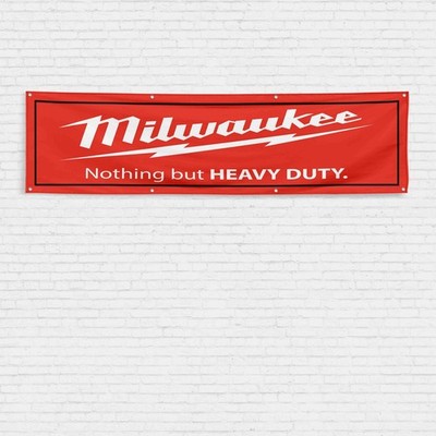 Heavy Duty Power Tools 2x8 ft Flag Workshop Garage Mechanic Wall Sign Banner