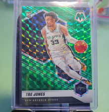 Panini 2020-21 Mosaic Tre Jones #243 Rookie Green Mosaic Prizm Spurs Basketball