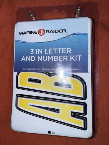 MARINE RAIDER 3 INCH LETTER AND NUMBER KIT NEW YELLOW - Picture 1 of 2