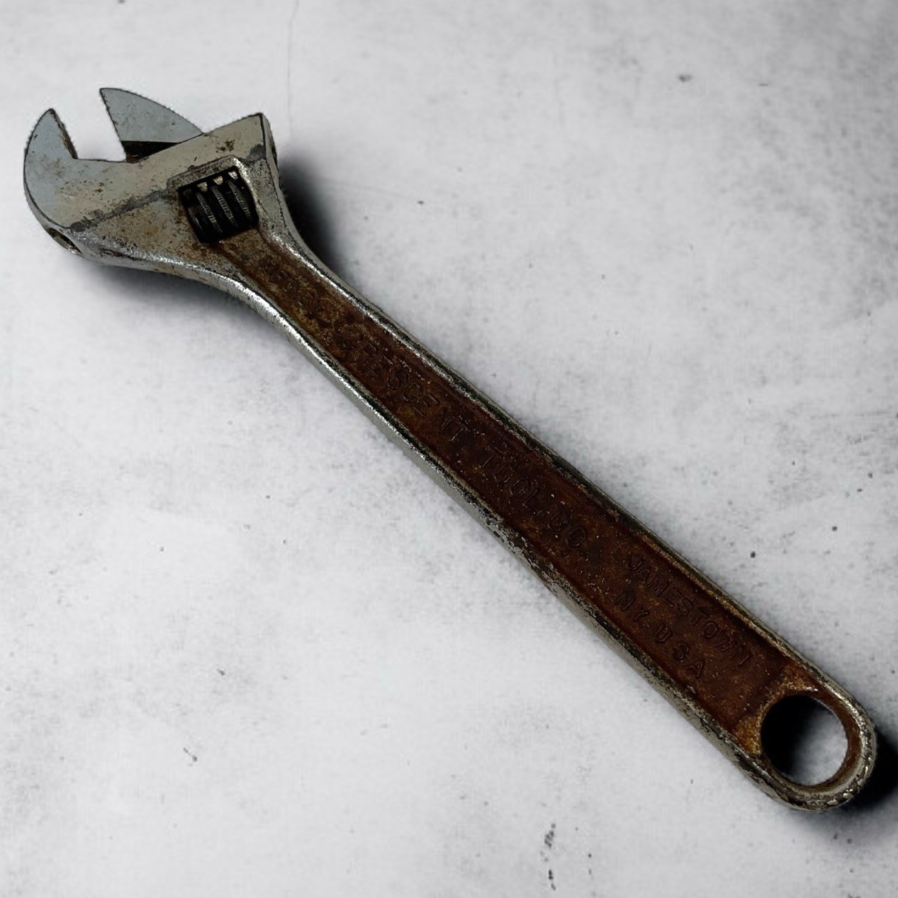 Vintage Adjustable Wrench 10" Crescent Tool Co. Jamestown N.Y. USA Forged Alloy 