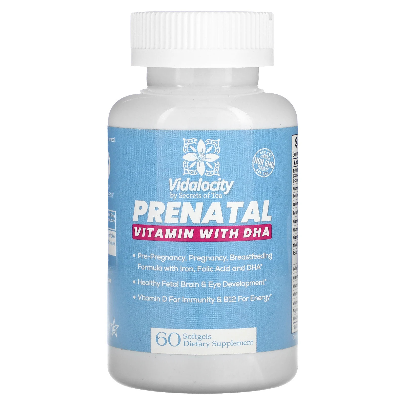 Vidalocity Пренатальный витамин с ДГК 60 капсул 5190₽