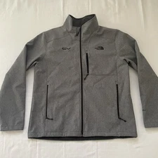 The North Face Apex Barrier Soft Shell Jacket Men Gray XL LOGO Insulated Packabl