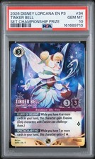 2026 DISNEY LORCANA EN P3-PROMO 34 TINKER BELL - SNOWFLAKE COLLECTOR PSA 10