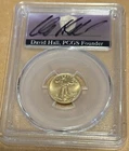 2025 $5 gold eagle PCGS ms70 FDI Signed David Hall