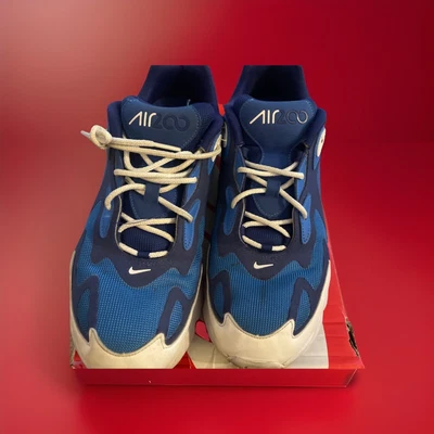 Size 11- Nike Air Max 200 Pacific Blue White Suede Leather 
